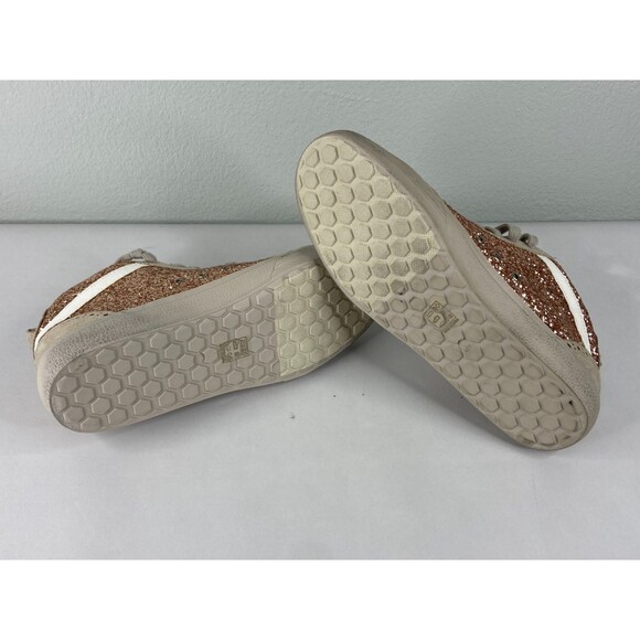 Shu Shop Women Rina Sparkle Sneaker Rose Gold Star High Top Shoe NWT - Picture 6 of 7